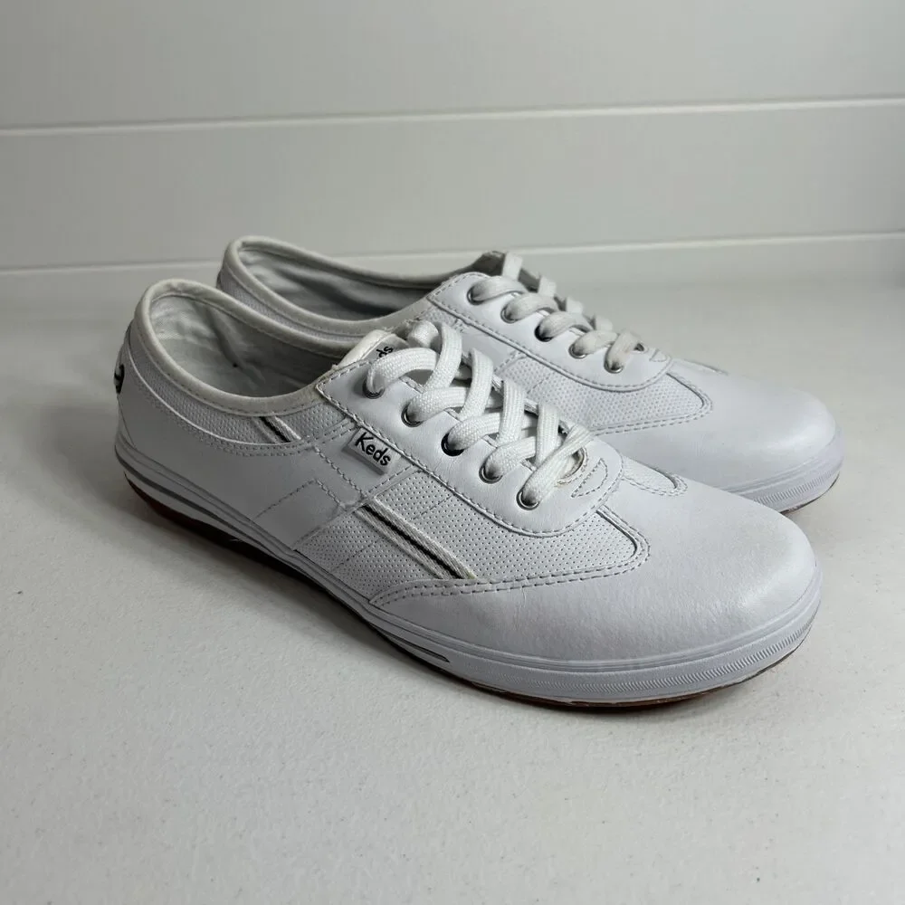 Keds Ortholite Shoes Women’s Size 8.5 White Leather Memory Foam Sneakers